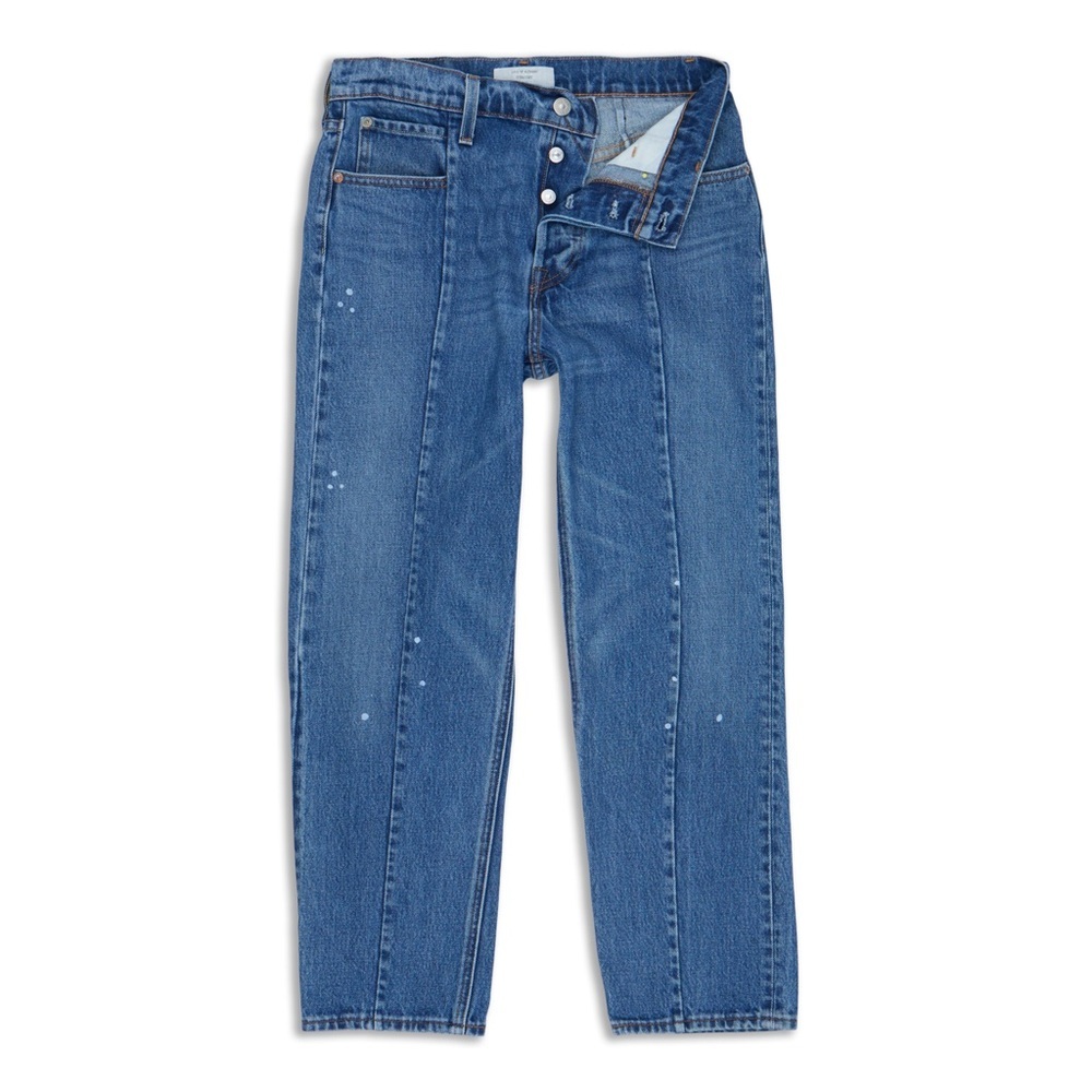 Levi's REVOLVE Altered Straight No Limits Ankle Jeans 29x25 Button Fly Women’s - Picture 2 of 12
